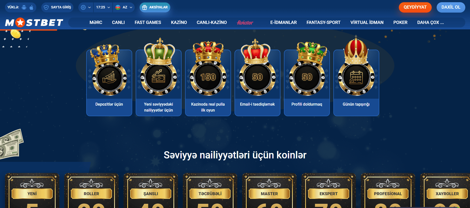 Mostbet Azərbaycan saytında kazino bonusu